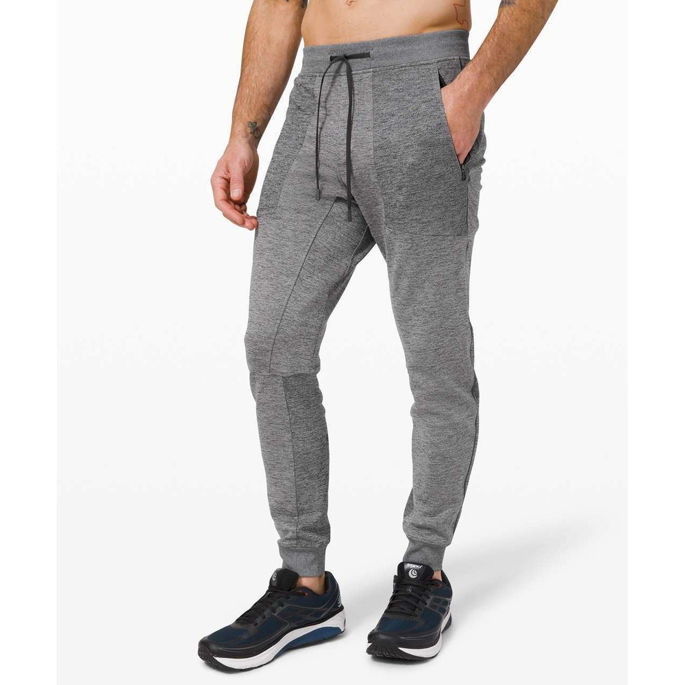 Lululemon Textured Tech Jogger Graphite Grey Vapor Mens Medium Stretch Train